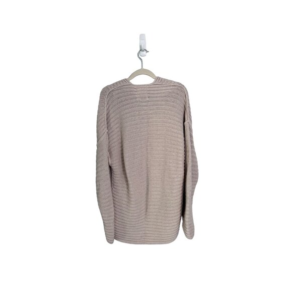 Urban outfitters leo open front cardigan ribbed heavy knit cream color size L - Picture 2 of 6